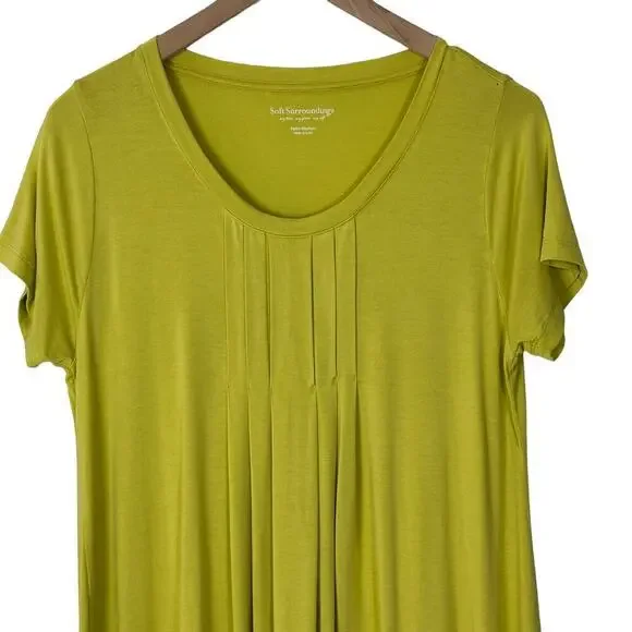 Soft Surroundings Petite Pleated Stretch Knit Swing Dress (MP) - Picture 3 of 8